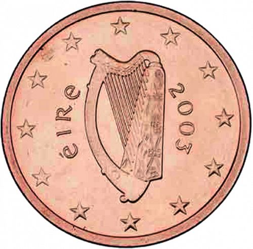 2 cent Obverse Image minted in IRELAND in 2003 (1st Series)  - The Coin Database