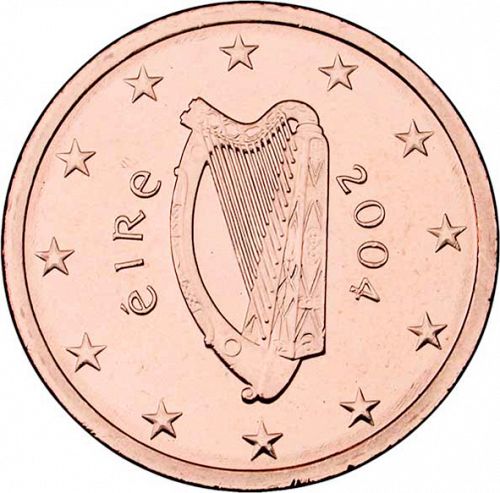 2 cent Obverse Image minted in IRELAND in 2004 (1st Series)  - The Coin Database