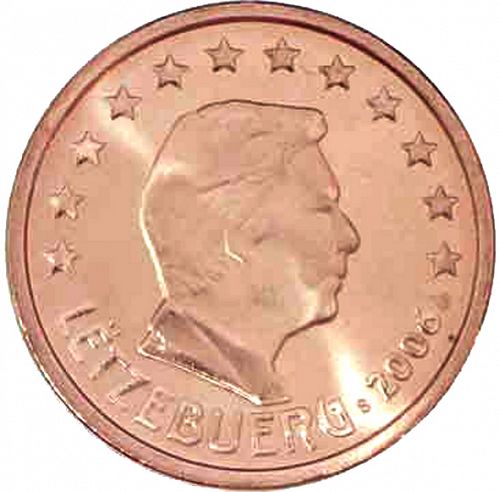 2 cent Obverse Image minted in LUXEMBOURG in 2006 (GRAND DUKE HENRI)  - The Coin Database