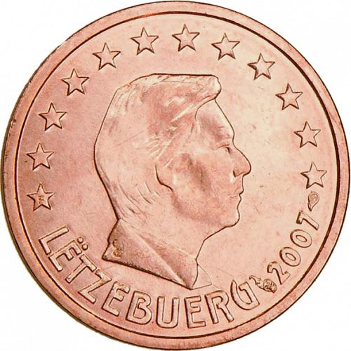 2 cent Obverse Image minted in LUXEMBOURG in 2007 (GRAND DUKE HENRI)  - The Coin Database