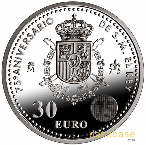 30 € Obverse Image minted in SPAIN in 2013 (30€ Commemorative BU)  - The Coin Database