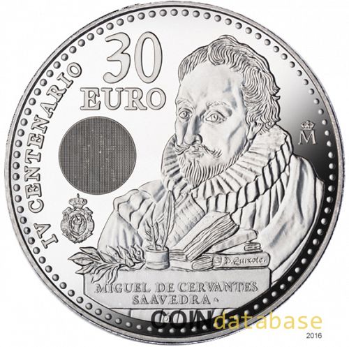 30 € Obverse Image minted in SPAIN in 2016 (30€ Commemorative BU)  - The Coin Database