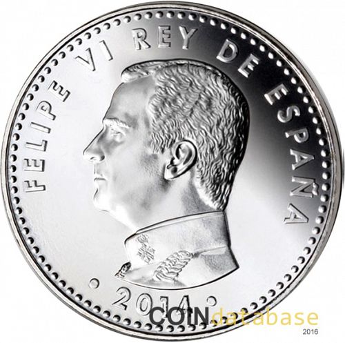 30 € Reverse Image minted in SPAIN in 2014 (30€ Commemorative BU)  - The Coin Database