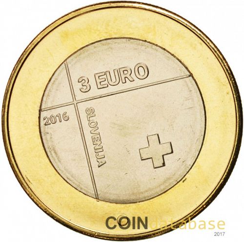 3 € Obverse Image minted in SLOVENIA in 2016 (3€ Commemorative BU)  - The Coin Database