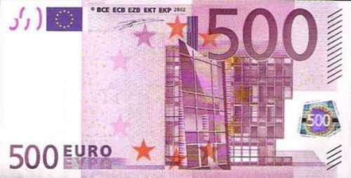 500 € Obverse Image minted in · Euro notes in 2002U (1st Series - Architectural style 