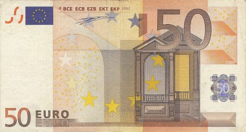 50 € Obverse Image minted in · Euro notes in 2002V (1st Series - Architectural style 