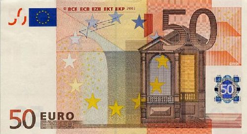 50 € Obverse Image minted in · Euro notes in 2002X (1st Series - Architectural style 