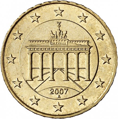 50 cent Obverse Image minted in GERMANY in 2007A (1st Series  - New Reverse)  - The Coin Database