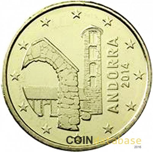 50 cent Obverse Image minted in ANDORRA in 2014 (1st Series)  - The Coin Database