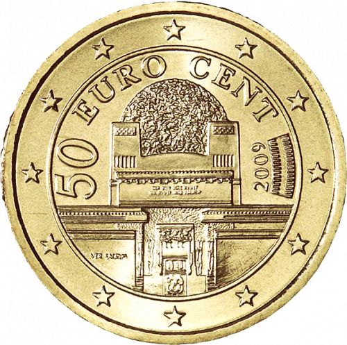 50 cent Obverse Image minted in AUSTRIA in 2009 (1st Series - New Reverse)  - The Coin Database