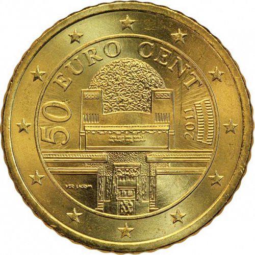 50 cent Obverse Image minted in AUSTRIA in 2011 (1st Series - New Reverse)  - The Coin Database