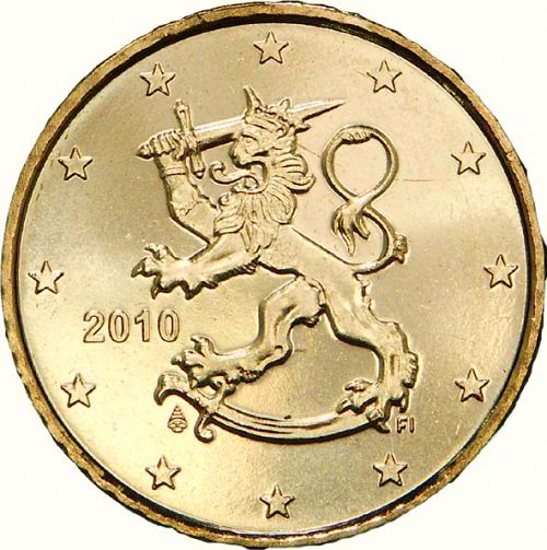 50 cent Obverse Image minted in FINLAND in 2010 (3rd Series - Mint Mark moved)  - The Coin Database
