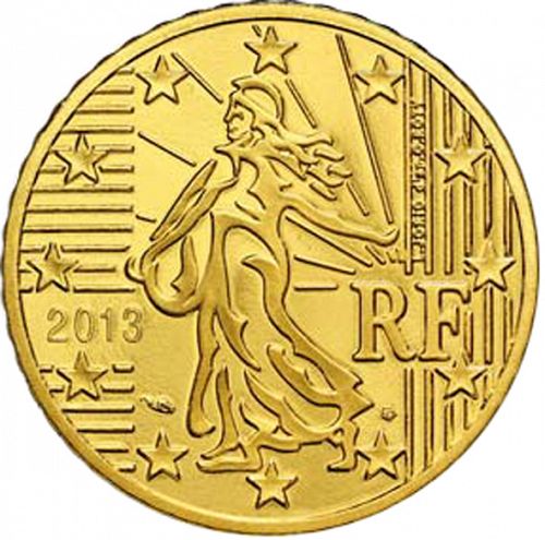 50 cent Obverse Image minted in FRANCE in 2013 (1st - New Reverse)  - The Coin Database