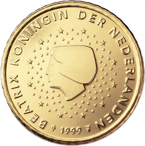 50 cent Obverse Image minted in NETHERLANDS in 1999 (BEATRIX)  - The Coin Database