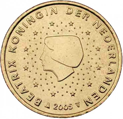 50 cent Obverse Image minted in NETHERLANDS in 2005 (BEATRIX)  - The Coin Database