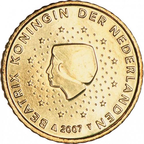 50 cent Obverse Image minted in NETHERLANDS in 2007 (BEATRIX - New Reverse)  - The Coin Database