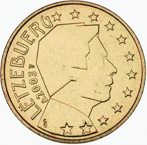 50 cent Obverse Image minted in LUXEMBOURG in 2003 (GRAND DUKE HENRI)  - The Coin Database