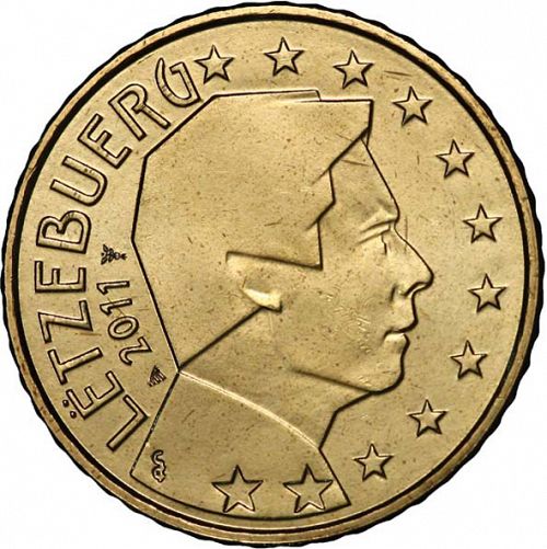 50 cent Obverse Image minted in LUXEMBOURG in 2011 (GRAND DUKE HENRI - New Reverse)  - The Coin Database