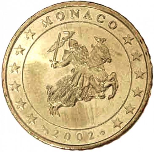 50 cent Obverse Image minted in MONACO in 2002 (RAINIER III)  - The Coin Database