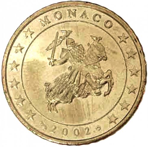 50 cent Obverse Image minted in MONACO in 2002 (RAINIER III)  - The Coin Database