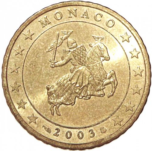50 cent Obverse Image minted in MONACO in 2003 (RAINIER III)  - The Coin Database