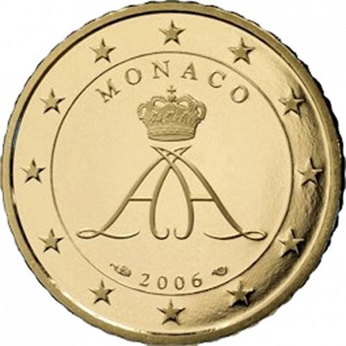 50 cent Obverse Image minted in MONACO in 2006 (ALBERT II)  - The Coin Database