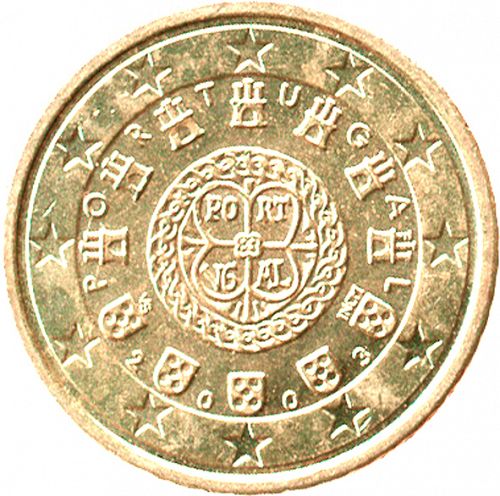 50 cent Obverse Image minted in PORTUGAL in 2003 (1st Series)  - The Coin Database