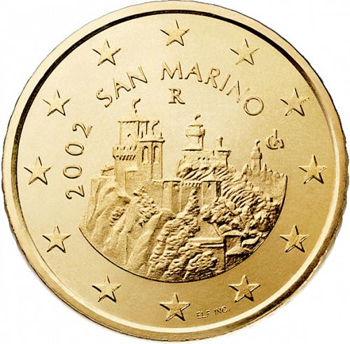 50 cent Obverse Image minted in SAN MARINO in 2002 (1st Series)  - The Coin Database