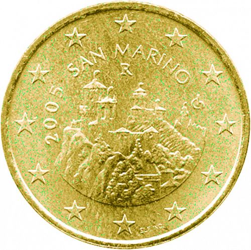 50 cent Obverse Image minted in SAN MARINO in 2005 (1st Series)  - The Coin Database