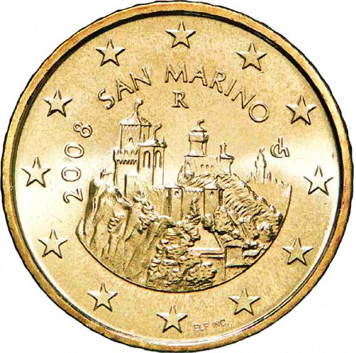 50 cent Obverse Image minted in SAN MARINO in 2008 (1st Series - New Reverse)  - The Coin Database