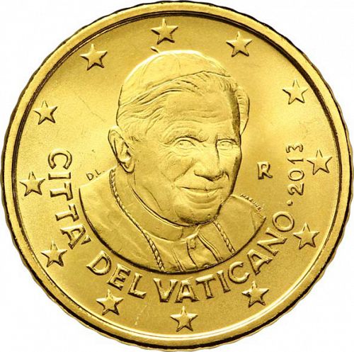 50 cent Obverse Image minted in VATICAN in 2013 (BENEDICT XVI - New Reverse)  - The Coin Database