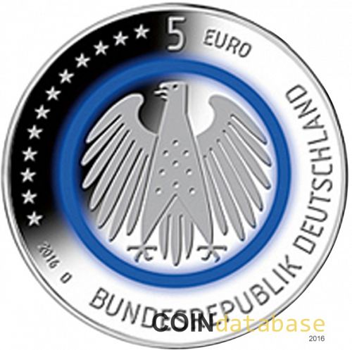 5 € Reverse Image minted in GERMANY in 2016D (Planet Earth)  - The Coin Database