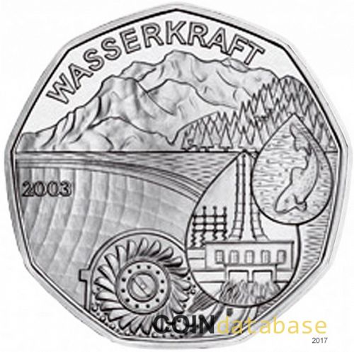 5 € Obverse Image minted in AUSTRIA in 2003 (5€ Silver Coins)  - The Coin Database
