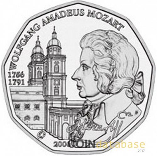 5 € Obverse Image minted in AUSTRIA in 2006 (5€ Silver Coins)  - The Coin Database