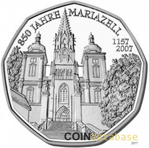 5 € Obverse Image minted in AUSTRIA in 2007 (5€ Silver Coins)  - The Coin Database