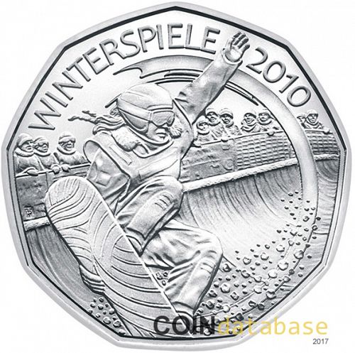 5 € Obverse Image minted in AUSTRIA in 2010 (5€ Silver Coins)  - The Coin Database