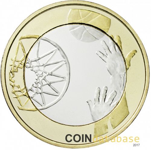 5 € Obverse Image minted in FINLAND in 2015 (Sports)  - The Coin Database