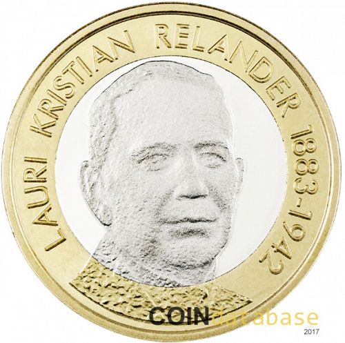 5 € Obverse Image minted in FINLAND in 2016 (Presidents of Finland)  - The Coin Database