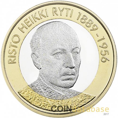 5 € Obverse Image minted in FINLAND in 2017 (Presidents of Finland)  - The Coin Database