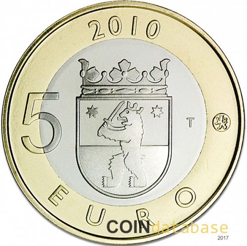 5 € Reverse Image minted in FINLAND in 2010 (Historical Provinces)  - The Coin Database