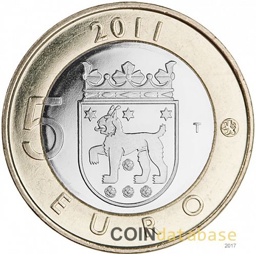 5 € Reverse Image minted in FINLAND in 2011 (Historical Provinces)  - The Coin Database