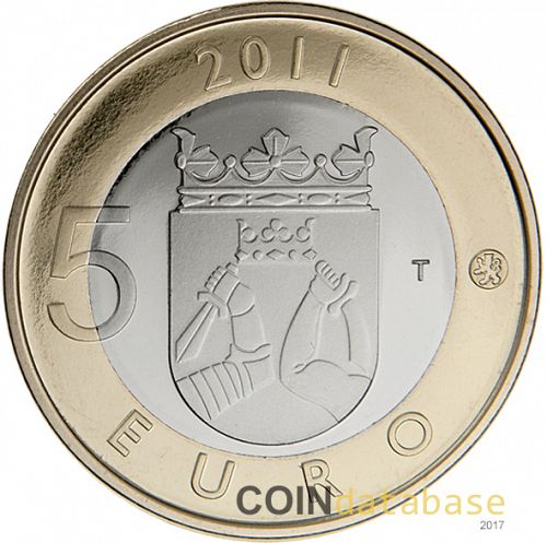 5 € Reverse Image minted in FINLAND in 2011 (Historical Provinces)  - The Coin Database