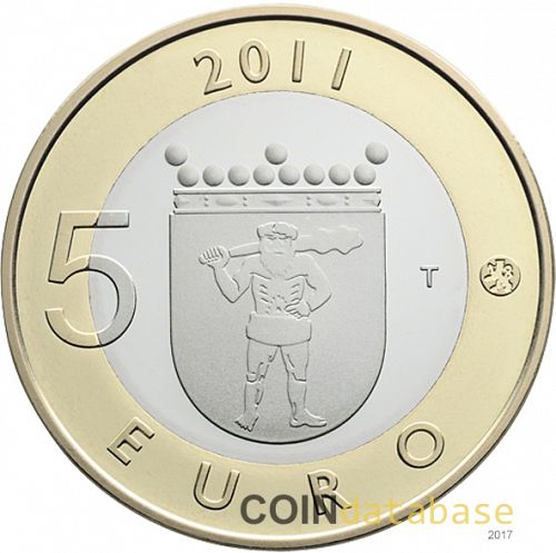 5 € Reverse Image minted in FINLAND in 2011 (Historical Provinces)  - The Coin Database