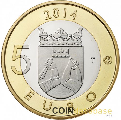 5 € Reverse Image minted in FINLAND in 2014 (Animals of the Provinces)  - The Coin Database