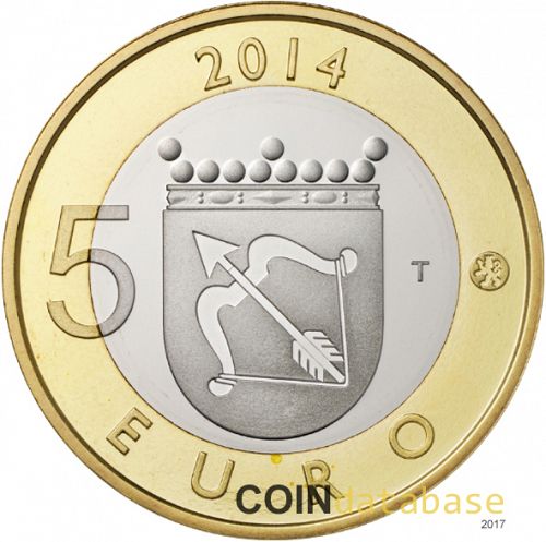 5 € Reverse Image minted in FINLAND in 2014 (Animals of the Provinces)  - The Coin Database