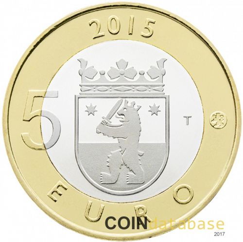 5 € Reverse Image minted in FINLAND in 2015 (Animals of the Provinces)  - The Coin Database