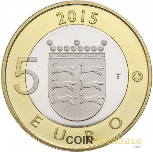 5 € Reverse Image minted in FINLAND in 2015 (Animals of the Provinces)  - The Coin Database