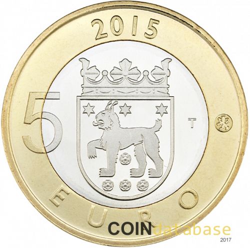 5 € Reverse Image minted in FINLAND in 2015 (Animals of the Provinces)  - The Coin Database