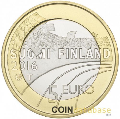 5 € Reverse Image minted in FINLAND in 2016 (Sports)  - The Coin Database