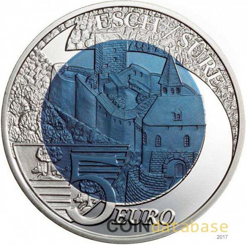 5 Euros Obverse Image minted in LUXEMBOURG in 2010 (Silver Niobium Coins Series 